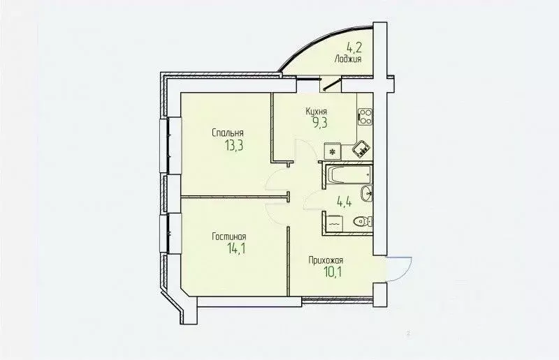 2-к кв. Кировская область, Киров Мурашинский проезд, 7 (53.3 м) - Фото 0