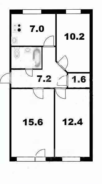 3-к кв. Новосибирская область, Новосибирск ул. Толбухина, 31 (56.6 м) - Фото 1