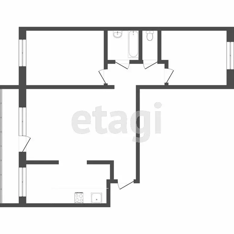 3-комнатная квартира: Томск, улица Лебедева, 8 (64.4 м) - Фото 1