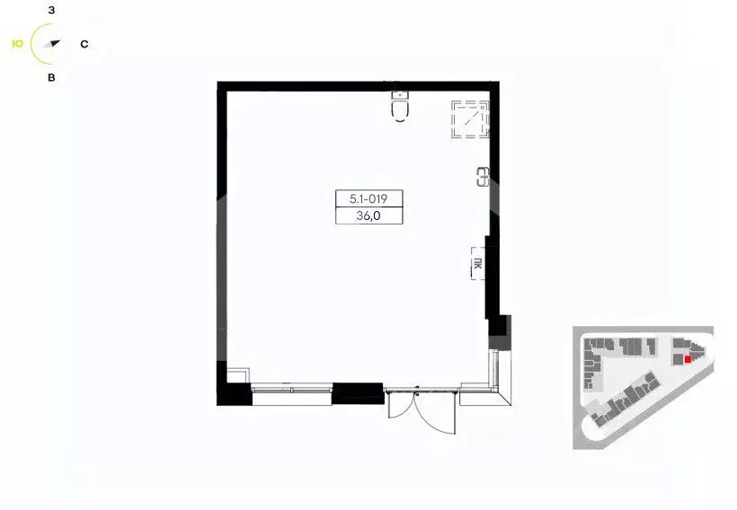 Помещение свободного назначения в Москва Дзен-кварталы жилой комплекс ... - Фото 2