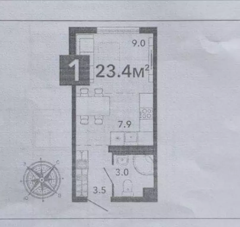 Продаётся квартира-студия, 23.4 м - Фото 0