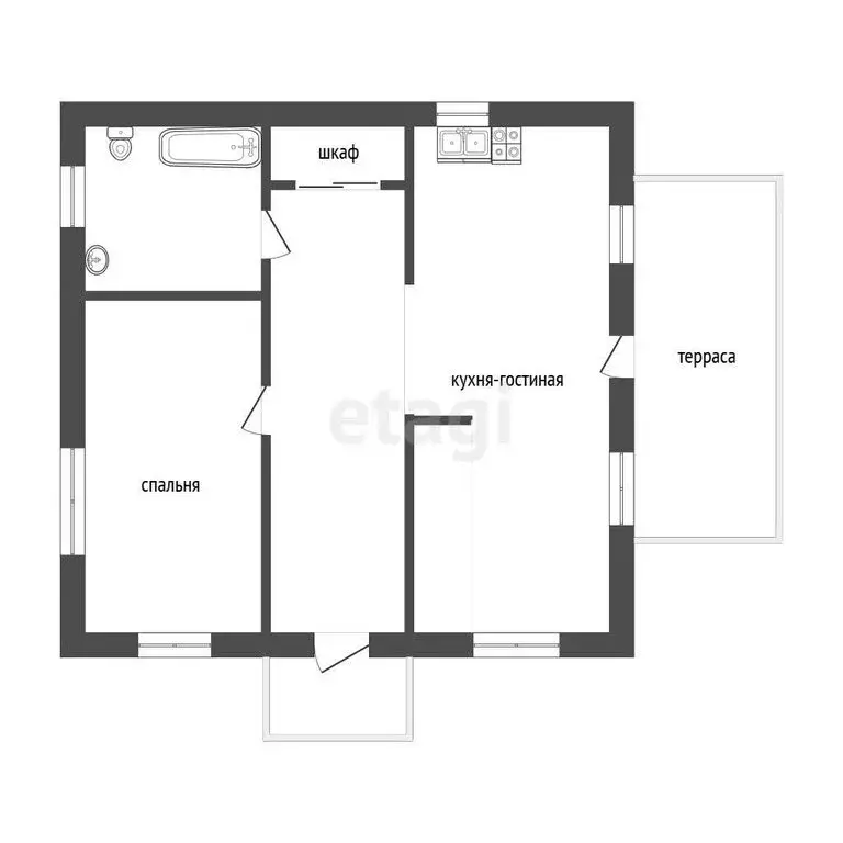 Дом в Севастополь, садоводческое товарищество Чайка (72.6 м) - Фото 1