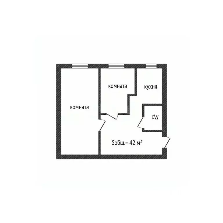 2-к кв. Брянская область, Брянск Почтовый пер., 79 (42.0 м) - Фото 2