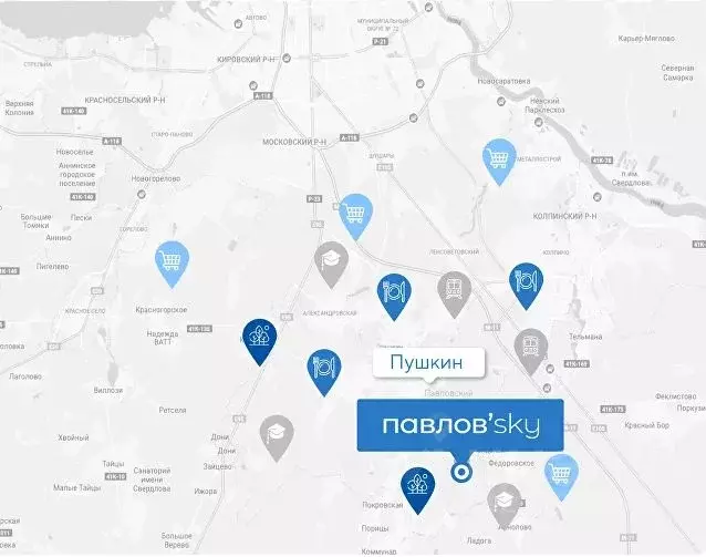 Участок в Санкт-Петербург, Санкт-Петербург, Павловск Павлов Скай кп,  ... - Фото 1