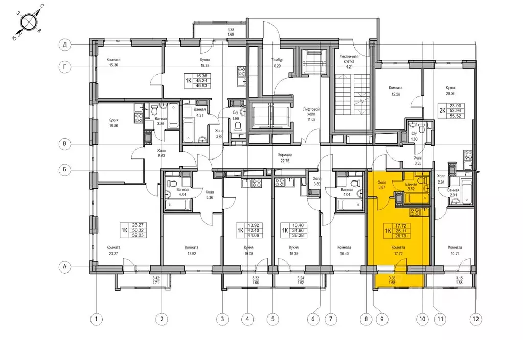 Студия Санкт-Петербург ул. Ивинская, 5к2 (25.11 м) - Фото 0