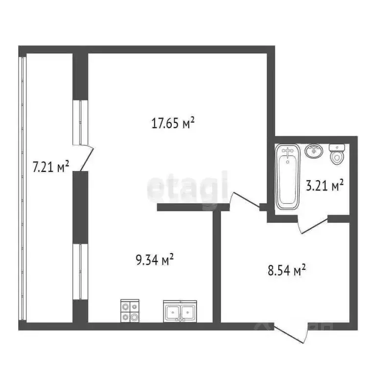 1-к кв. Забайкальский край, Чита ул. Бутина, 115к1 (42.0 м) - Фото 1