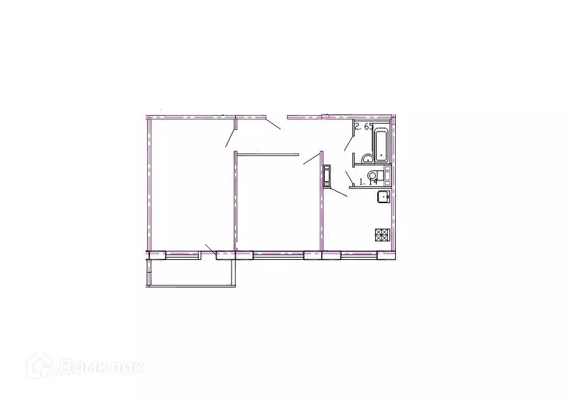 Продаётся 2-к квартира, 57 м - Фото 1