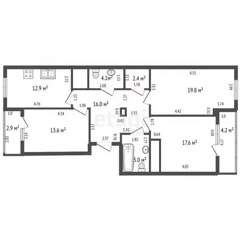 3-к кв. Санкт-Петербург Московский просп., 73к5 (91.4 м) - Фото 1