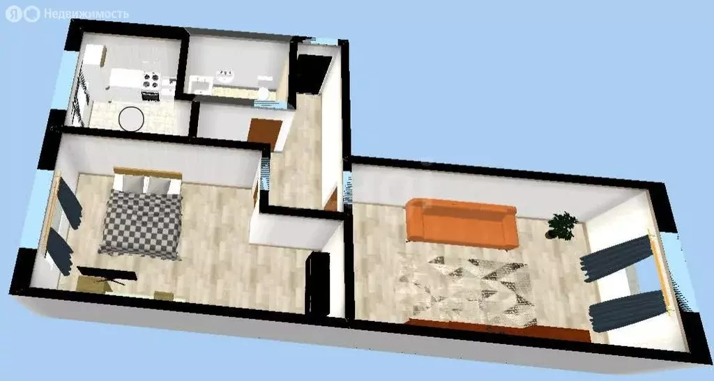 2-комнатная квартира: Черногорск, улица Ленина, 149 (47.5 м) - Фото 2