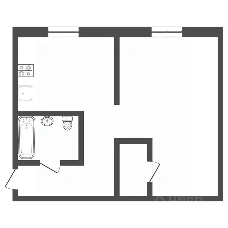 1-к кв. Тульская область, Алексин ул. Максима Горького, 8 (30.5 м) - Фото 1