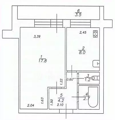 1-к кв. Татарстан, Казань ул. Серова, 3 (34.0 м) - Фото 1