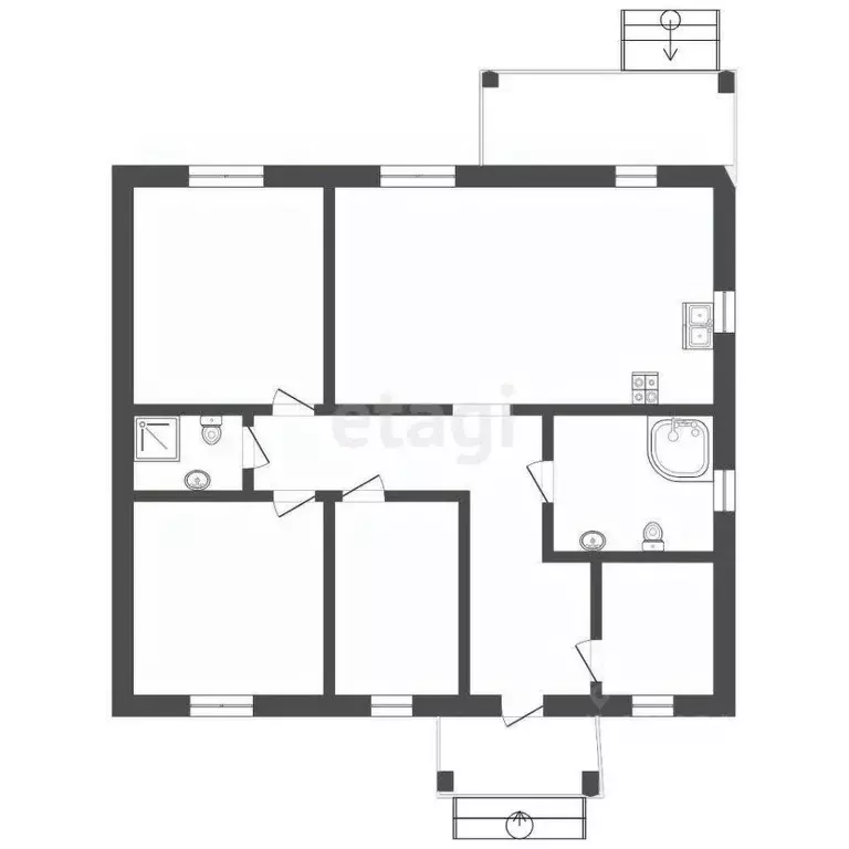 Дом в Ростовская область, Мясниковский район, Краснокрымское с/пос, ... - Фото 2