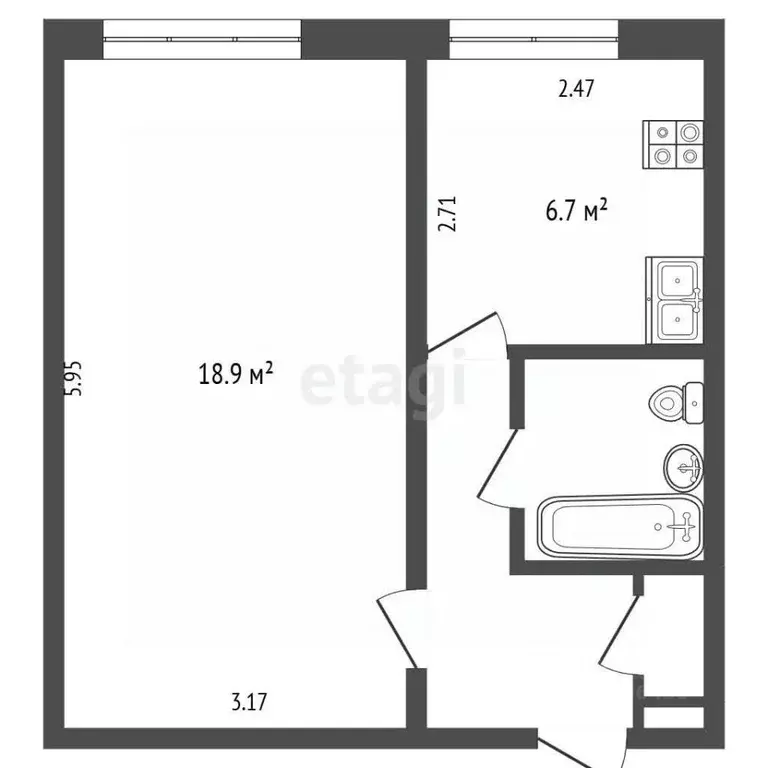 1-к кв. Москва Чусовская ул., 11К1 (32.0 м) - Фото 2