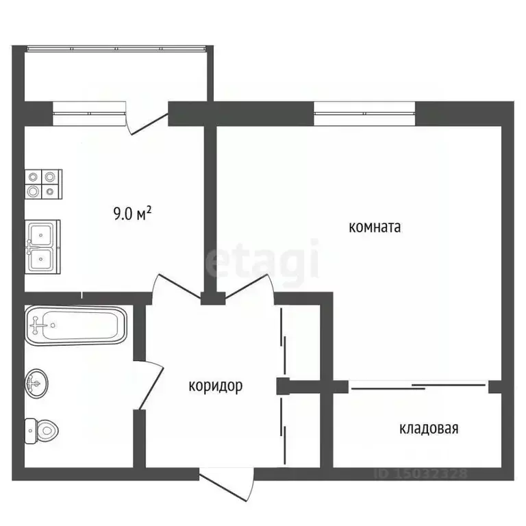 1-к кв. Владимирская область, Муром ул. Артема, 39 (36.3 м) - Фото 2