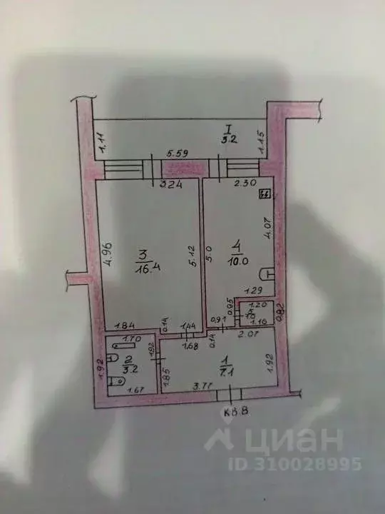 1-к кв. Тамбовская область, Тамбов Советская ул., 24 (37.7 м) - Фото 1