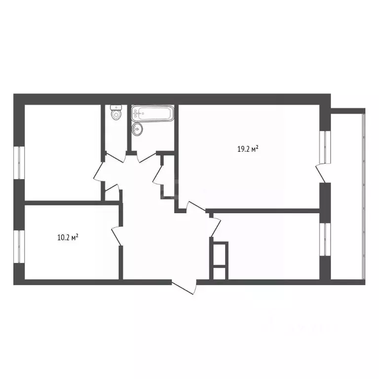 Комната Амурская область, Благовещенский район, с. Чигири 1-я ... - Фото 2