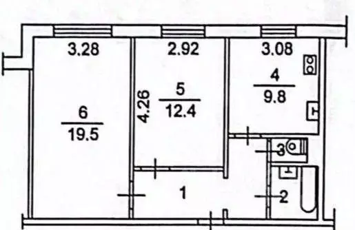 2-к кв. Томская область, Томск Алтайская ул., 97/1 (53.9 м) - Фото 1