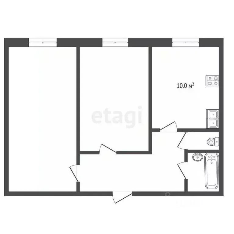 2-к кв. Вологодская область, Вологда пл. Бабушкина, 6 (45.0 м) - Фото 2