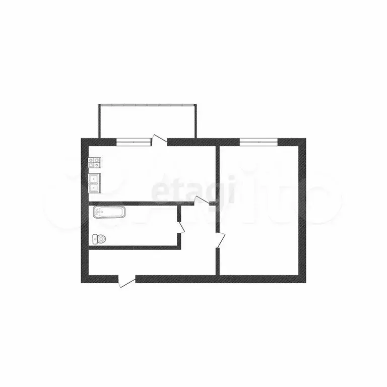 1-к. квартира, 37,8 м, 8/9 эт. - Фото 0