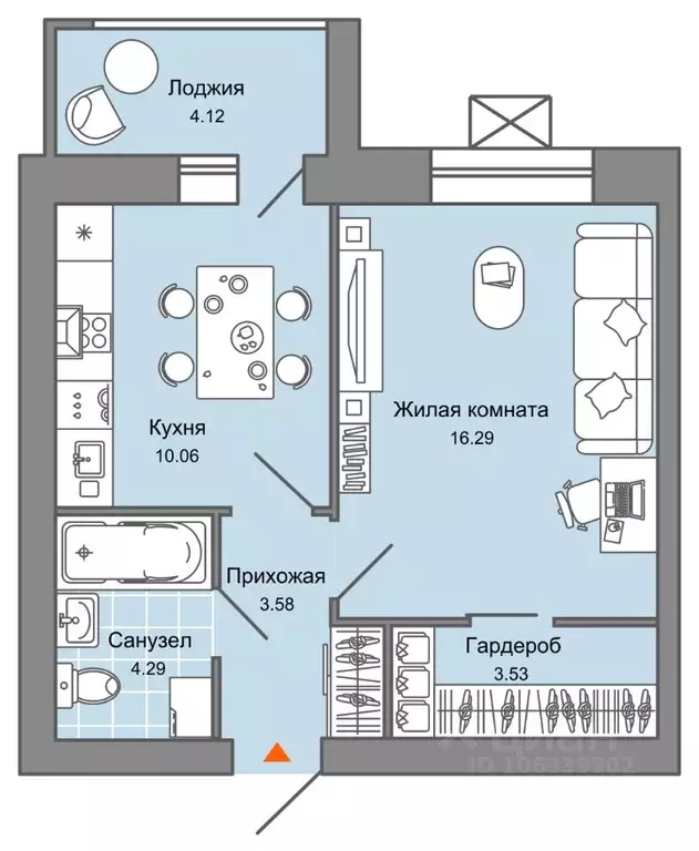 1-к кв. кировская область, киров ул. дмитрия козулева, 9 (40.0 м) - Фото 0