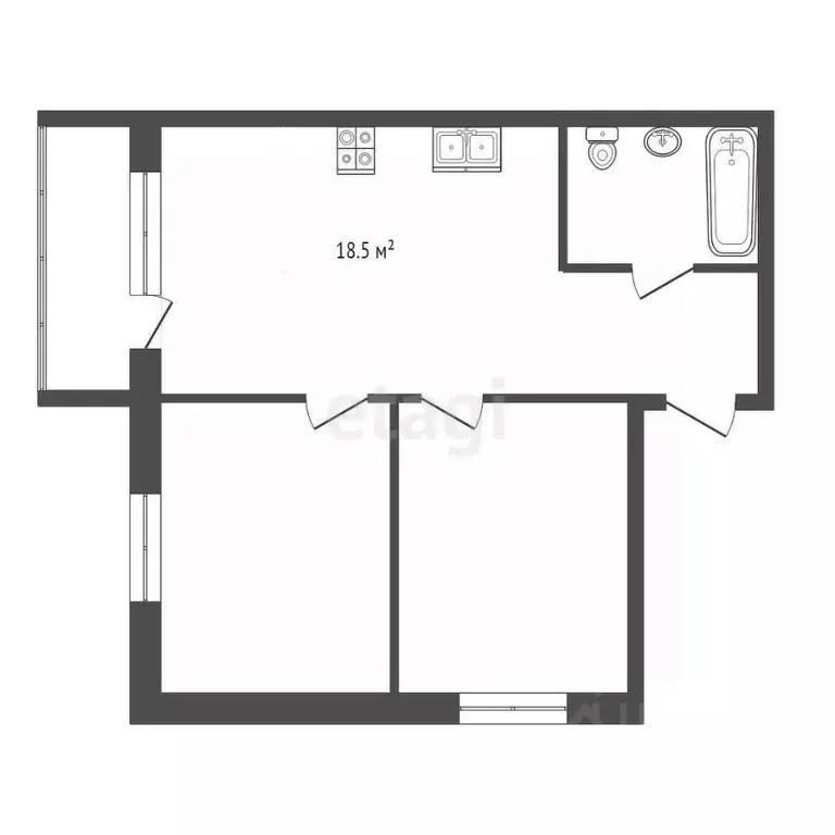 2-к кв. Белгородская область, Белгород ул. Костюкова, 11В (60.0 м) - Фото 1