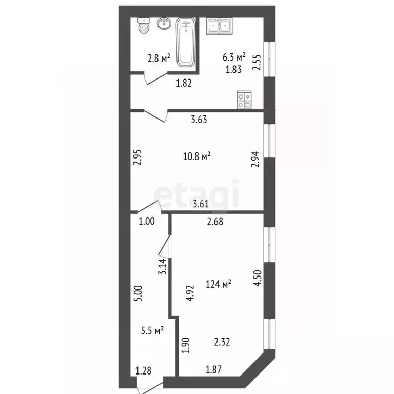 2-к кв. Санкт-Петербург ул. Жуковского, 37 (37.8 м) - Фото 1