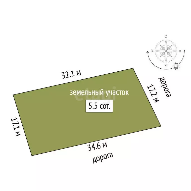 Участок в Лучистое, Смешная улица (5.54 м) - Фото 1