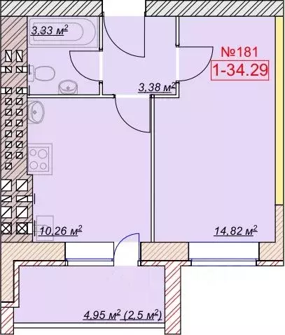 1-к кв. Ярославская область, Ярославский муниципальный округ, пос. ... - Фото 1