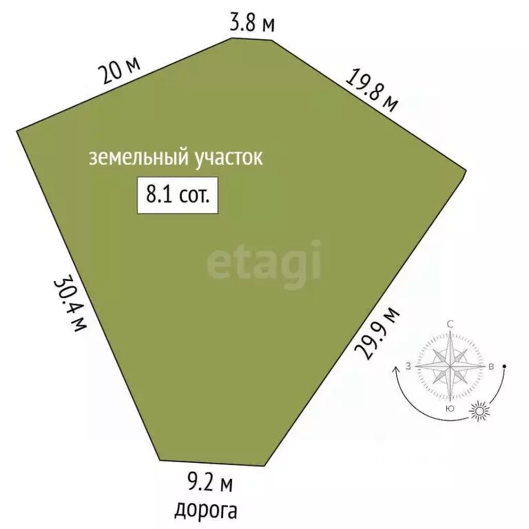 Участок в Крым, Симферополь ул. Дмитрия Быстролетова (8.0 сот.) - Фото 2