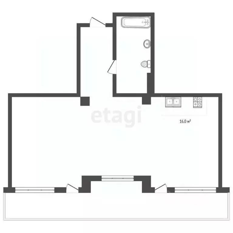 2-к кв. Севастополь Севастопольская зона ЮБК кв-л, 14А (66.9 м) - Фото 1