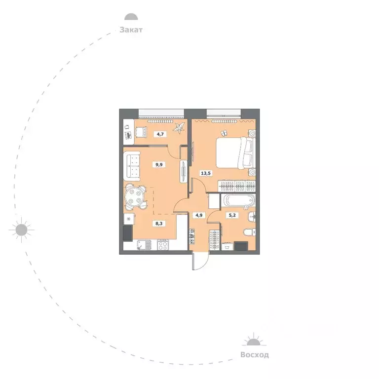 1-к кв. Вологодская область, Вологда ул. Возрождения, 35к6 (46.5 м) - Фото 1