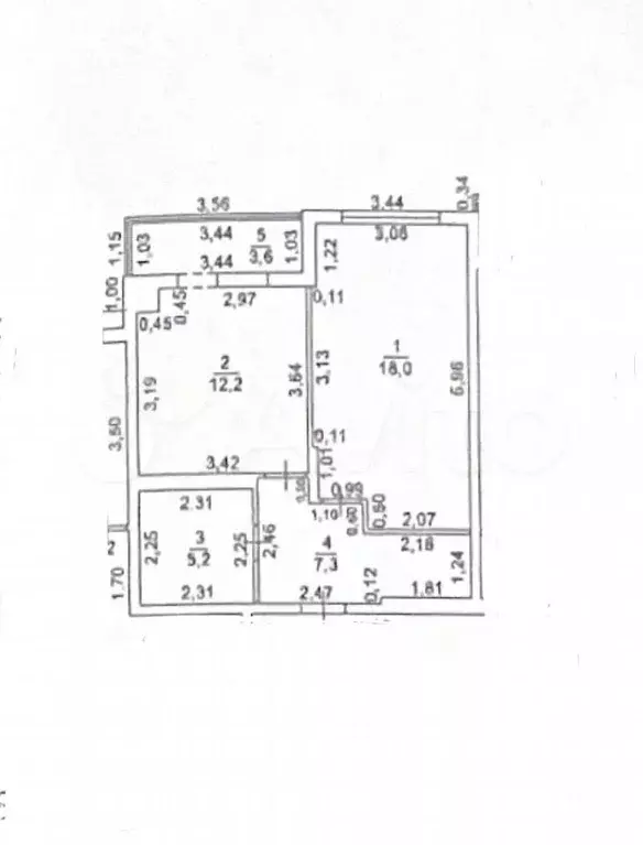 1-к. квартира, 37,3 м, 5/6 эт. - Фото 0
