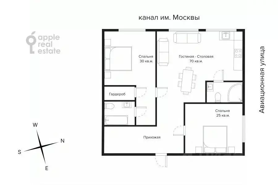 3-к кв. Москва Авиационная ул., 79А (170.0 м) - Фото 2