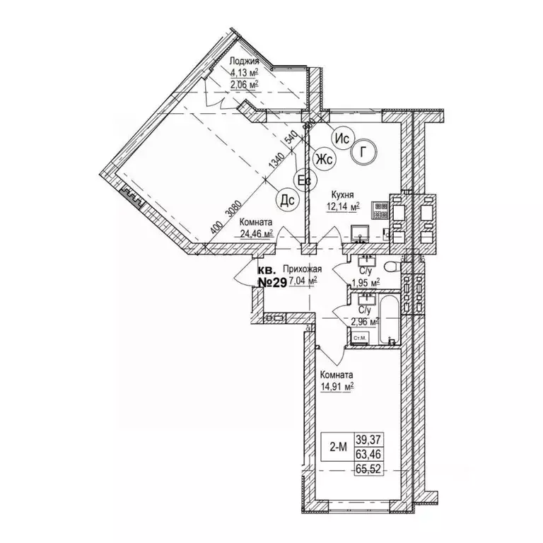 2-к кв. Калининградская область, Зеленоградск ул. Имени Гвардии ... - Фото 0