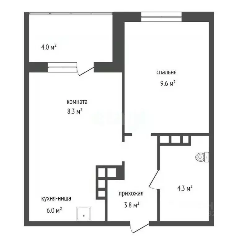 2-к кв. Красноярский край, Красноярск ул. Лесников, 55 (31.2 м) - Фото 2