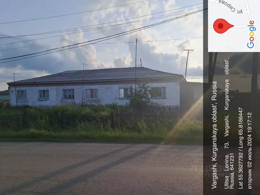 Свободной планировки кв. Курганская область, Варгаши рп ул. Ленина, 62 ... - Фото 0