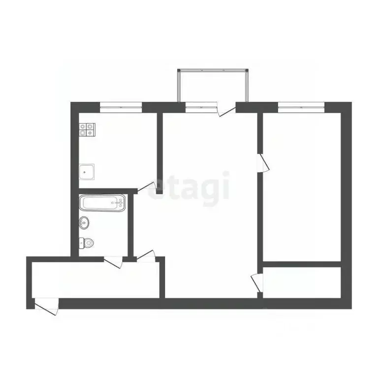 2-к кв. Мордовия, Саранск ул. Полежаева, 74 (43.3 м) - Фото 1