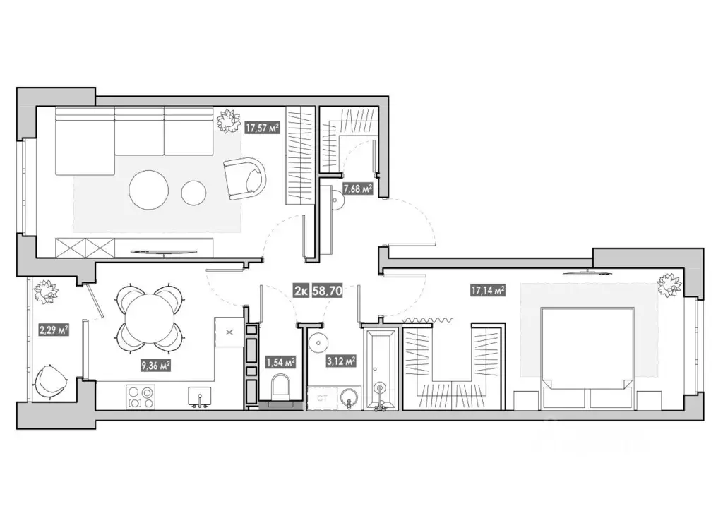2-к кв. Приморский край, Артем  (58.7 м) - Фото 1