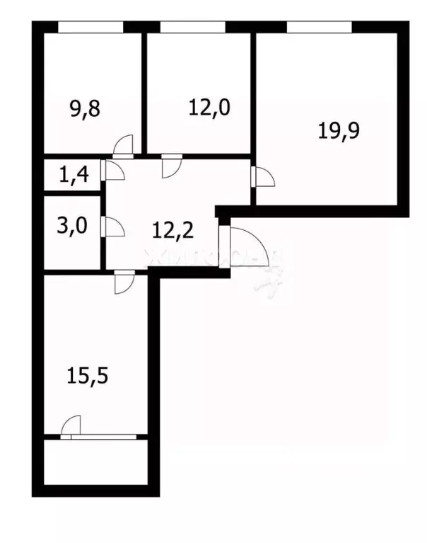 3-к кв. Новосибирская область, Новосибирск Воскресная ул., 37 (73.9 м) - Фото 0