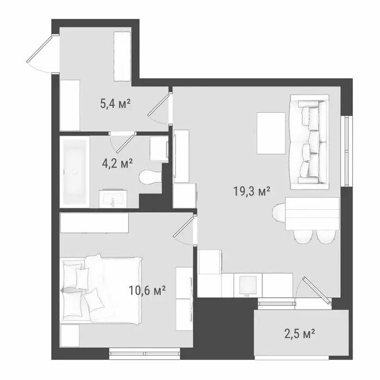 2-комнатная квартира: Ижевск, Воткинское шоссе, 83к2 (41.7 м) - Фото 1