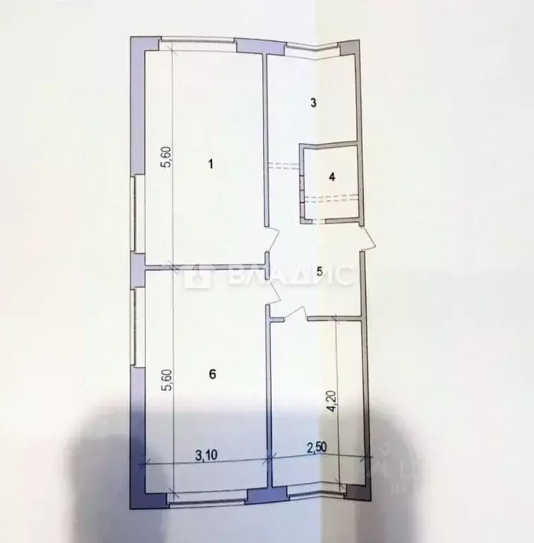3-к кв. Белгородская область, Белгород ул. Щорса, 3 (61.8 м) - Фото 2