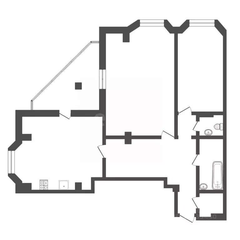 2-к кв. Тюменская область, Тюмень ул. Самарцева, 8 (86.9 м) - Фото 2