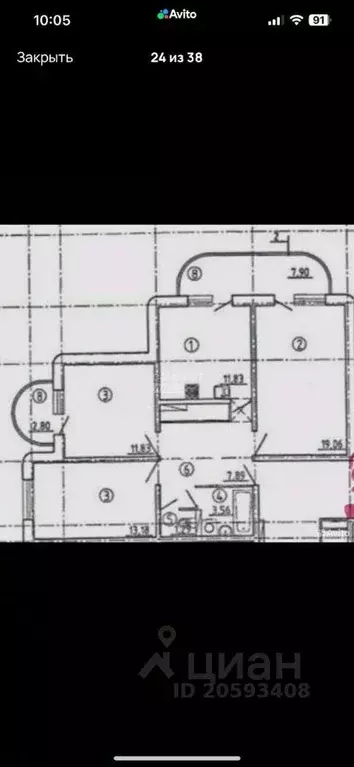 3-к кв. Севастополь просп. Генерала Острякова, 3 (72.0 м) - Фото 2
