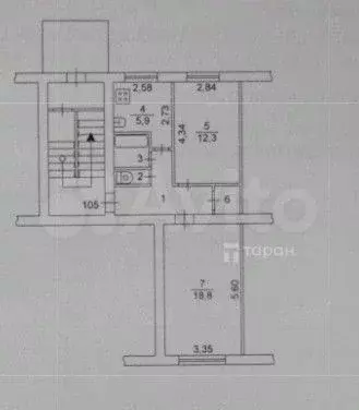 2-к. квартира, 48,5 м, 1/5 эт. - Фото 0