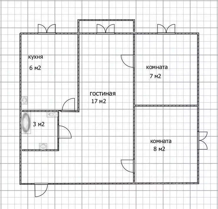 3-к кв. Башкортостан, Уфа ул. 50-летия Октября, 18 (42.0 м) - Фото 2