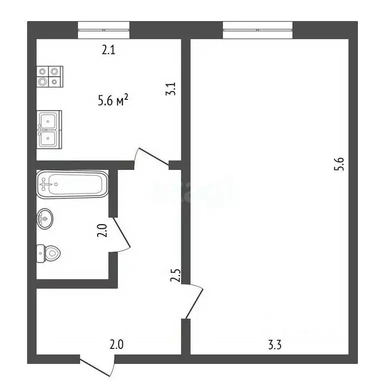 1-к кв. Свердловская область, Екатеринбург ул. Бакинских Комиссаров, ... - Фото 2