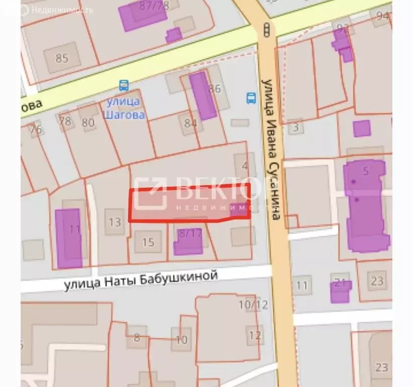 Участок в Кострома, улица Ивана Сусанина, 6 (12.37 м) - Фото 1