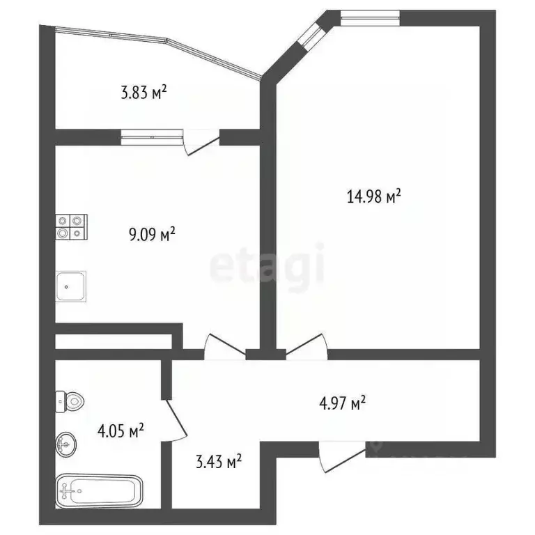 1-к кв. Воронежская область, Воронеж Острогожская ул., 170/10 (36.5 м) - Фото 1