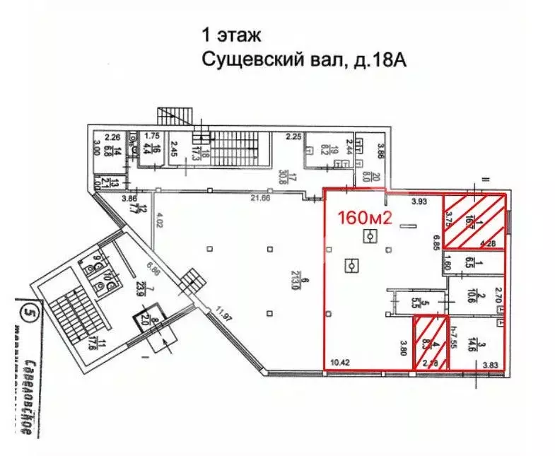 Торговая площадь в Москва ул. Сущевский Вал, 18А (160 м) - Фото 2