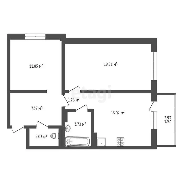2-комнатная квартира: Анапа, улица Ленина, 227 (65 м) - Фото 0